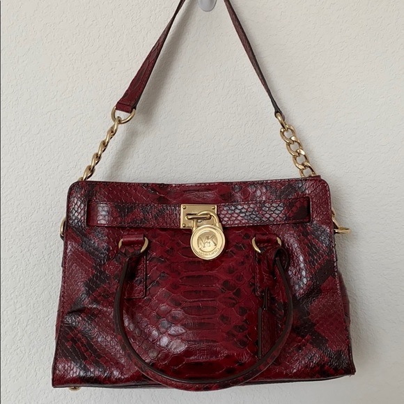 Michael Kors Red Python shoulder bag - Picture 2 of 7